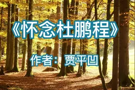 经典散文：《怀念杜鹏程》，作者：贾平凹视频封面