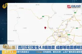 四川汶川发生4.8级地震，震源深度15千米，成都等地震感明显视频封面