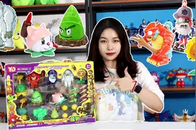 植物大战僵尸玩具拆箱，猫尾草竹笋大战深海巨人僵尸视频封面