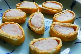 宝宝辅食虾仁蛋卷，口感鲜嫩Q弹，营养丰富，关键宝宝特别爱吃！