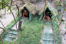 荒野兄弟搭建地下凉洞，手艺精湛无话可说，就是样子太过奇怪！