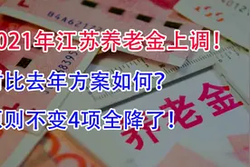 2021年江苏养老金上调，对比去年方案如何？原则不变4项全降了！视频封面