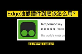 Edge史诗级插件--油猴到底该怎么用？？最强教程来了！！