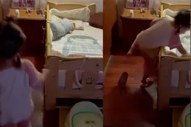 不走寻常路！女孩“翻滚式”上床姿势令网友调侃：两只鞋子真配合视频封面