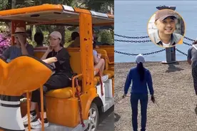 徐峥陶虹一家出游三亚，穿袜子配拖鞋打扮随意，未戴口罩引争议视频封面