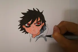 弟弟挑战一分钟画刺客伍六七，你们觉得弟弟画的好看吗.视频封面