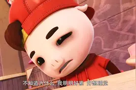 猪猪侠明明很累想睡觉，却被寄生的外星人控制，黑眼圈好重啊