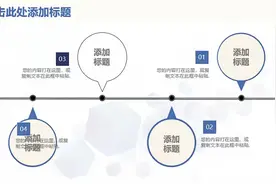 蓝色简约风几何工作计划总结PPT模板视频封面