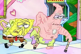 海绵宝宝和派大星都老了，海绵宝宝漏出来的气却让派大星变年轻了