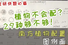 【景观手绘】教你29种景观快题南方植物配置表平面图的画法视频封面