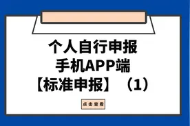 个人所得税个人自行申报手机APP端【标准申报】（1）视频封面