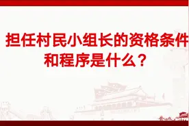 担任村民小组长的资格条件和程序是什么？视频封面