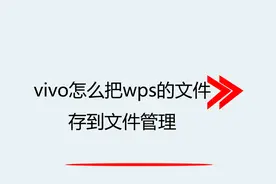 vivo怎么把wps的文件存到文件管理视频封面