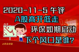 11-5午评：A股高开低走，环保板块如期启动，下个风口是谁？视频封面