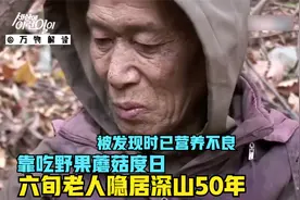 六旬老人隐居深山50年，靠吃野果蘑菇度日，被发现时已营养不良！视频封面