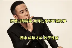 吐槽刀郎杨幂，点评刘德华不算歌手，杨坤，成于才华、败于性格。视频封面