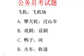 16年河南公务员真题，以下与飞机：飞机场逻辑关系契合的是？视频封面