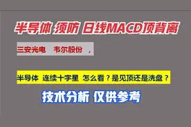 三安光电 韦尔股份 半导体连续十字星 怎么看？是见顶还是洗盘？视频封面