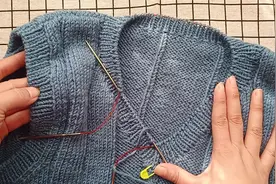 V领毛衣挑领毛衣编织视频教程