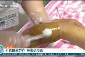 警惕“蛇出没”！常州村民被毒蛇咬伤，从手掌肿胀到脸部！视频封面