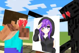 MC动画：怪物学校《绘画课》，末影人画的末影娘美如画！