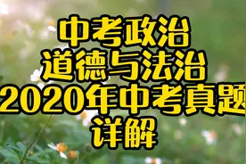 中考政治道德与法治2020年中考真题讲解视频封面