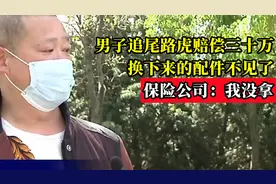 男子追尾路虎赔偿三十万，换下来的配件不见了，保险公司：我没拿视频封面