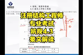 备考注册结构工程师专业考试抗规4.3液化土和软土地基条文学习视频封面