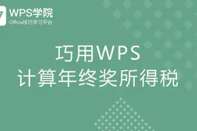 用 WPS 计算年终奖所得税视频封面