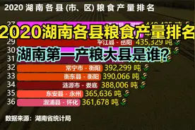2020湖南124个县粮食产量排名，猜猜“湖南第一产粮大县”是谁？视频封面