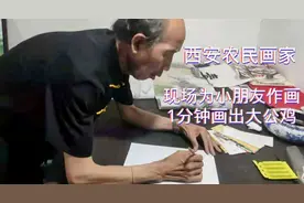 拜访西安长安农民画家，自学成才边种地边作画，现场展示素描功底视频封面