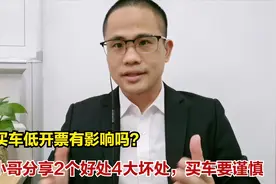 买车低开发票有影响吗？小哥分享2个好处4大坏处，买车要谨慎视频封面