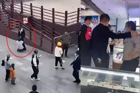 网传上海一商场物业拖欠工资，保洁下跪讨要，警方：有纠纷在处理视频封面