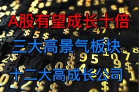 A股有望成长十倍的三大高景气板块，十二大高成长龙头公司！视频封面