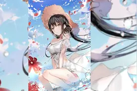 二次元动漫美少女手机壁纸分享 夏日福利 白色连衣裙 清纯甜美