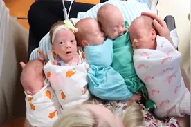 妈妈一胎生下5个早产女儿，3年过去了，她们的生活羡煞旁人