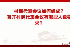 村民代表会议如何组成？召开村民代表会议有哪些人数要求？视频封面