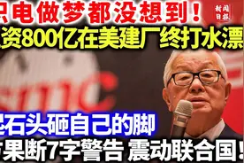 斥巨资800亿在美建厂终打水漂，搬起石头砸自己的脚视频封面
