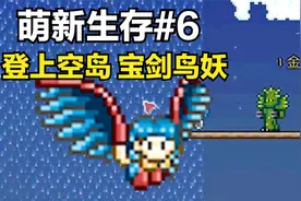 泰拉瑞亚：萌新生存#6，登上空岛，遭遇鸟妖！视频封面