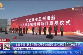 两家世界500强企业总投资130亿元项目在兰州新区开工视频封面
