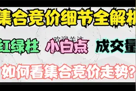 集合竞价的红绿柱，小白点代表什么？细节，走势，重点全解析视频封面