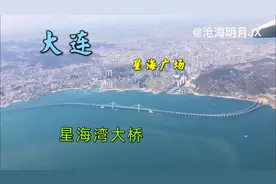 降落大连周水子机场全过程，空中俯瞰大连市区和跨海大桥视频封面