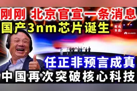 刚刚 我方官宣一条消息，国产3nm芯片诞生，任正非预言成真！视频封面
