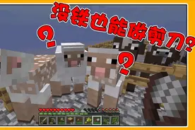 我的世界：想给羊剪羊毛却没有铁！无故出现的剪刀让小羊瑟瑟发抖