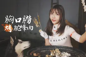 下雨也要烤着吃的食材真香呀，牛身上最好吃的部位，把二哈馋死了视频封面