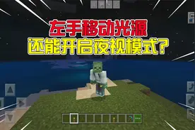 我的世界：让你的左手不再空闲，手拿火把还能开启夜视模式？
