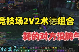 魔兽世界怀旧服：低端竞技场无敌术徳组合，慢性消耗磨死对方！视频封面