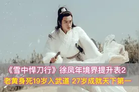 悍刀行：徐凤年境界提升表，老黄身死19岁入武道，27岁成天下第一视频封面