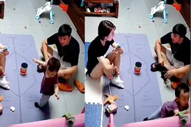 温馨瞬间！1岁孩子突然站起学会走路，夫妻俩相视一笑不敢出声视频封面