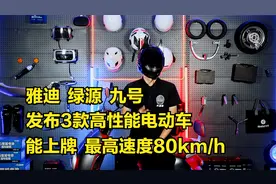 雅迪、绿源、九号发布3款电动车，最高速度80km/h，全国上牌上路